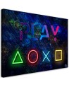 Canvas prints for a gamer - Controller buttons and play lettering | FEEBY