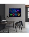 Canvas prints for a gamer - Controller buttons and play lettering | FEEBY