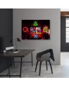 Modern Canvas painting for a gamer - Game Over lettering for a gamer | FEEBY