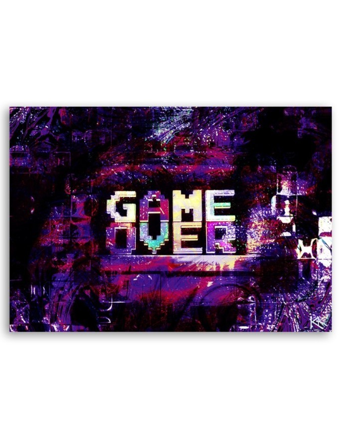 Wall art Canvas prints - Abstract Game Over lettering | FEEBY