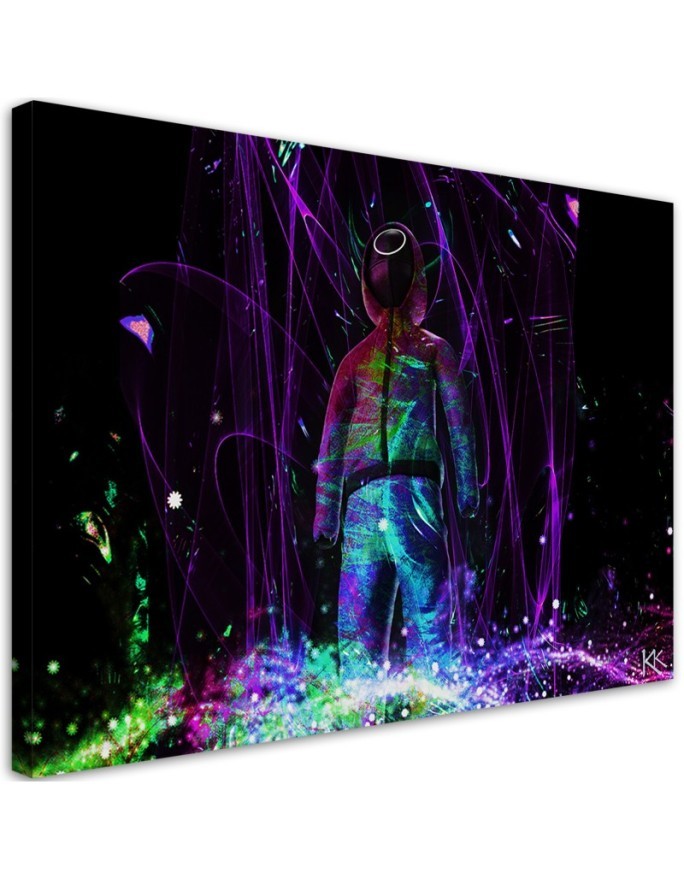 Canvas prints for a gamer - Neon Symbols Game Character | FEEBY