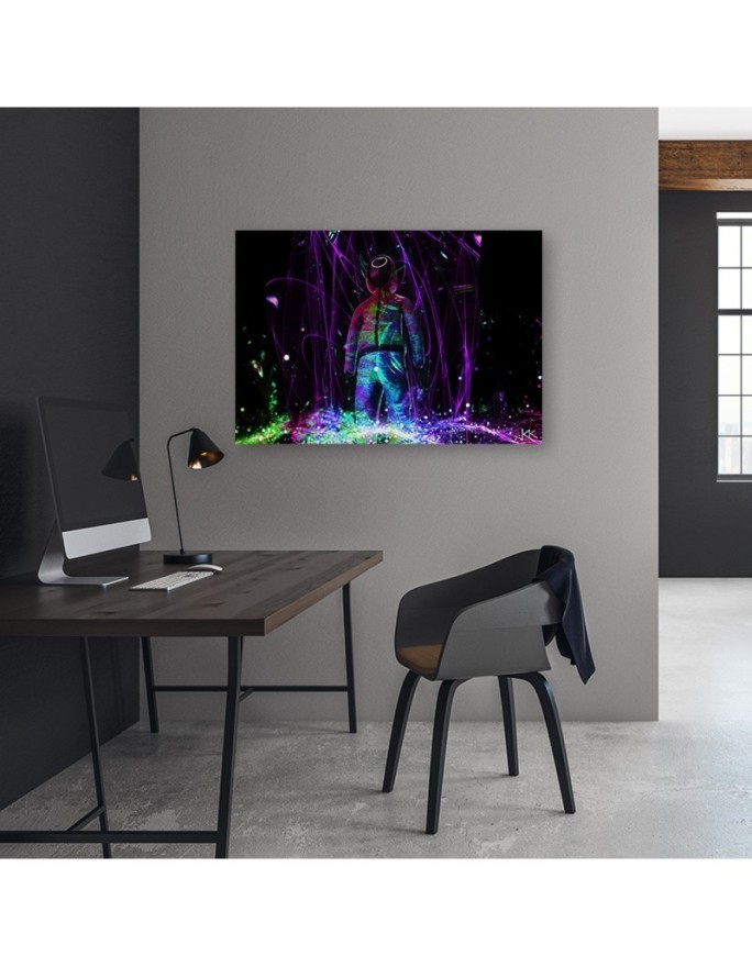 Canvas prints for a gamer - Neon Symbols Game Character | FEEBY