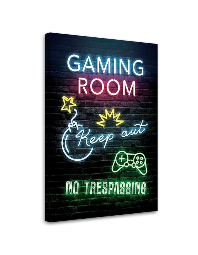 Canvas prints for young people - Gaming room caption | FEEBY