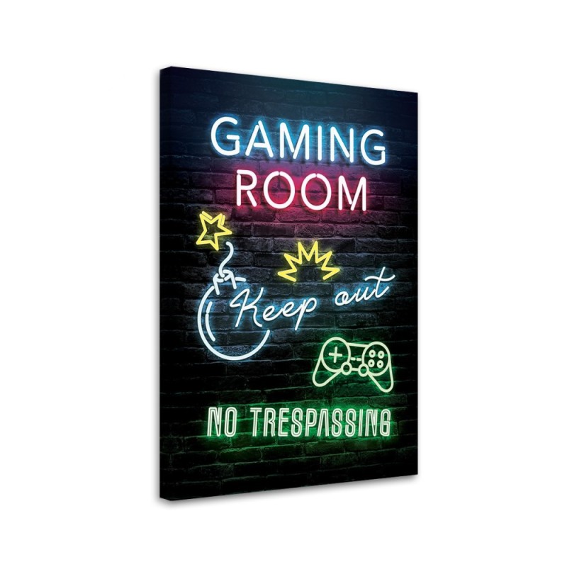 Canvas prints for young people - Gaming room caption | FEEBY