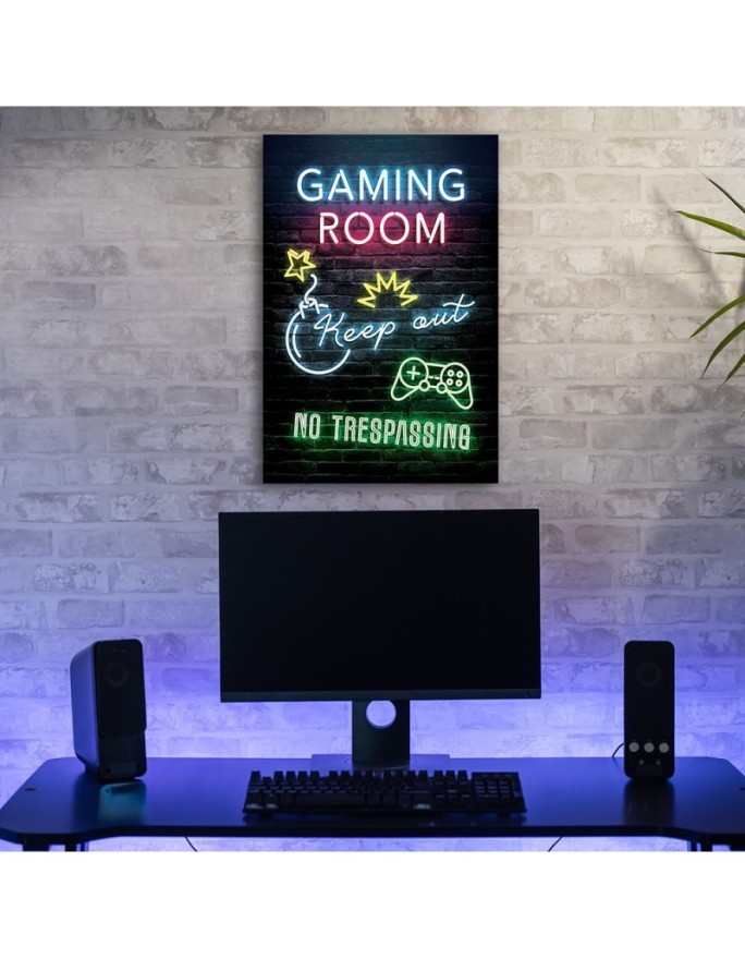 Canvas prints for young people - Gaming room caption | FEEBY