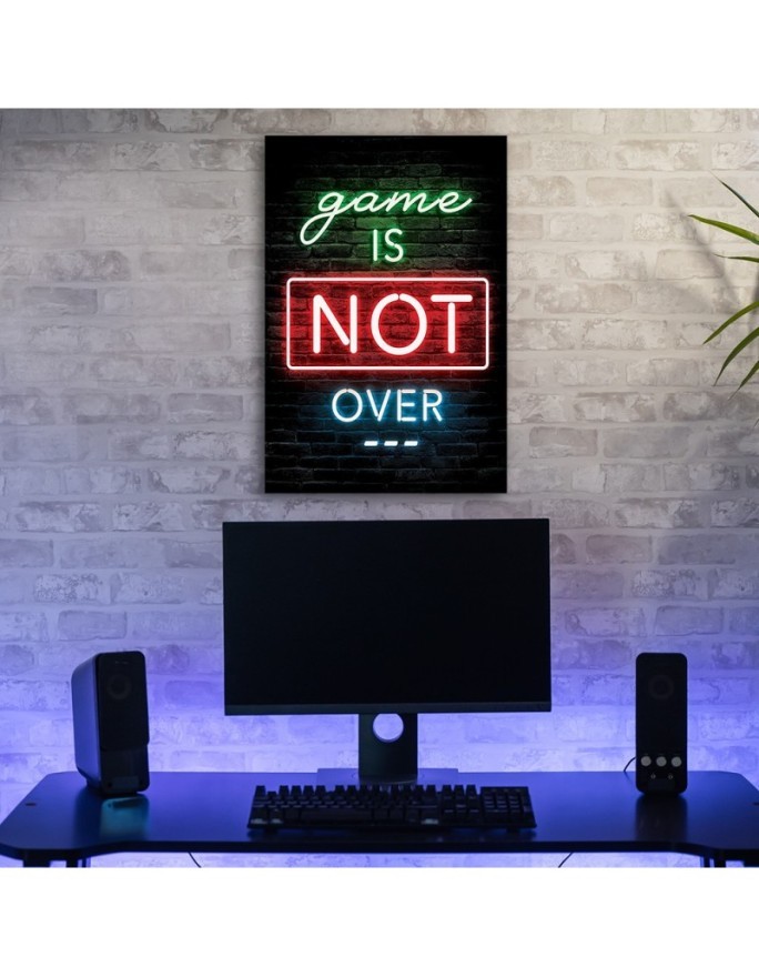 Canvas prints for wall - Neon gaming inscription | FEEBY