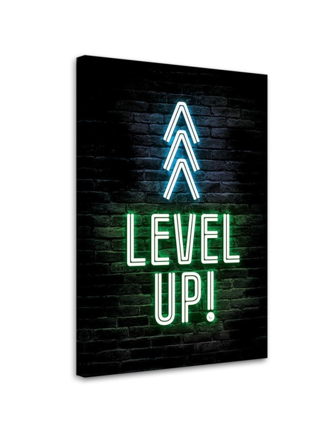 Canvas prints for gamer - Level up gaming caption | FEEBY