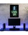 Canvas prints for gamer - Level up gaming caption | FEEBY