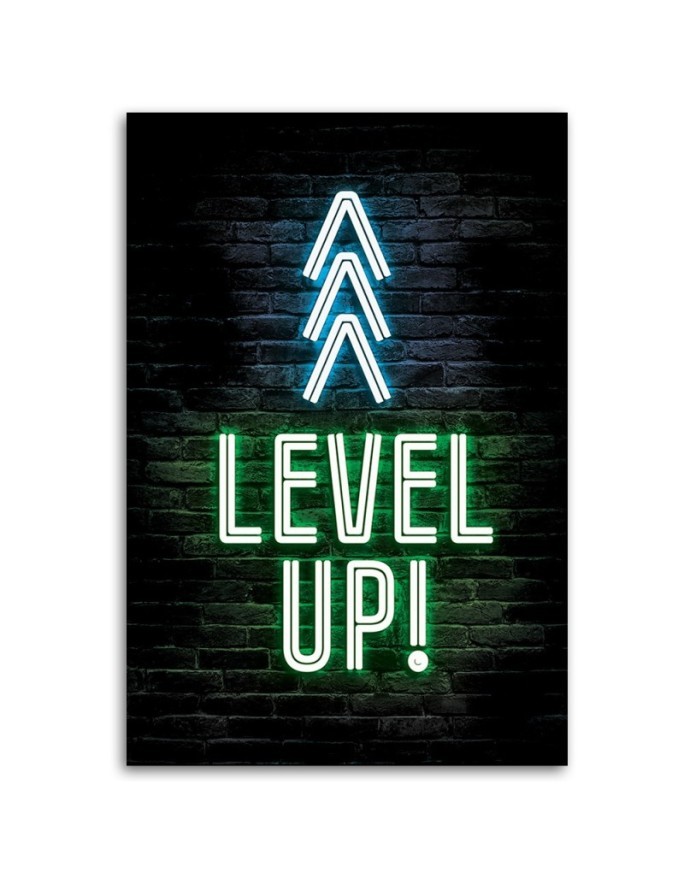 Canvas prints for gamer - Level up gaming caption | FEEBY