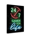 Neon Canvas prints for a teenager - Gamer for life lettering | FEEBY