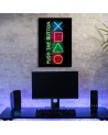 Wall art canvas painting - Gamer controller buttons caption | FEEBY