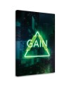 Gaming Canvas prints - Green GAIN lettering for gamer | FEEBY