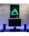 Gaming Canvas prints - Green GAIN lettering for gamer | FEEBY