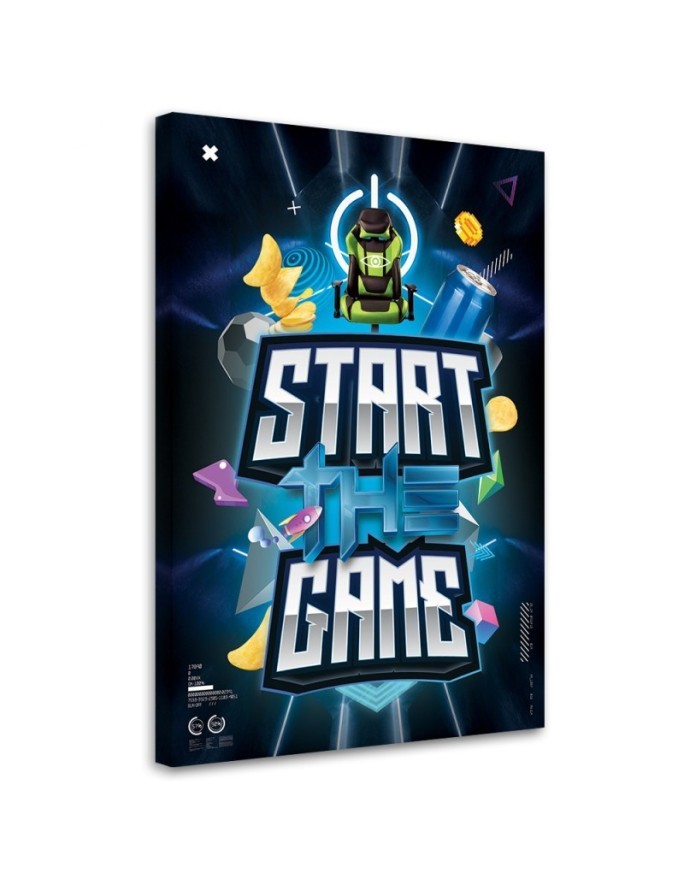 Canvas prints for teenager's room - Start game lettering for gamers | FEEBY