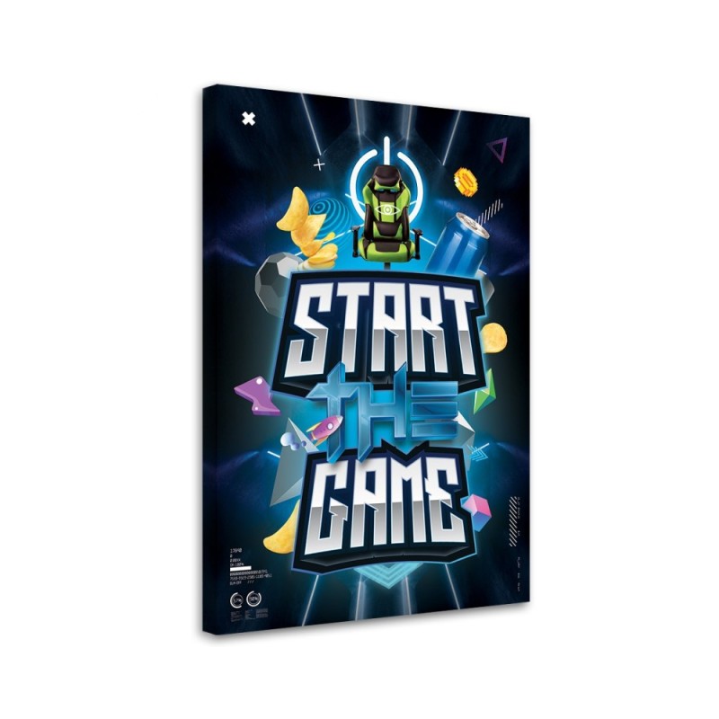 Canvas prints for teenager's room - Start game lettering for gamers | FEEBY