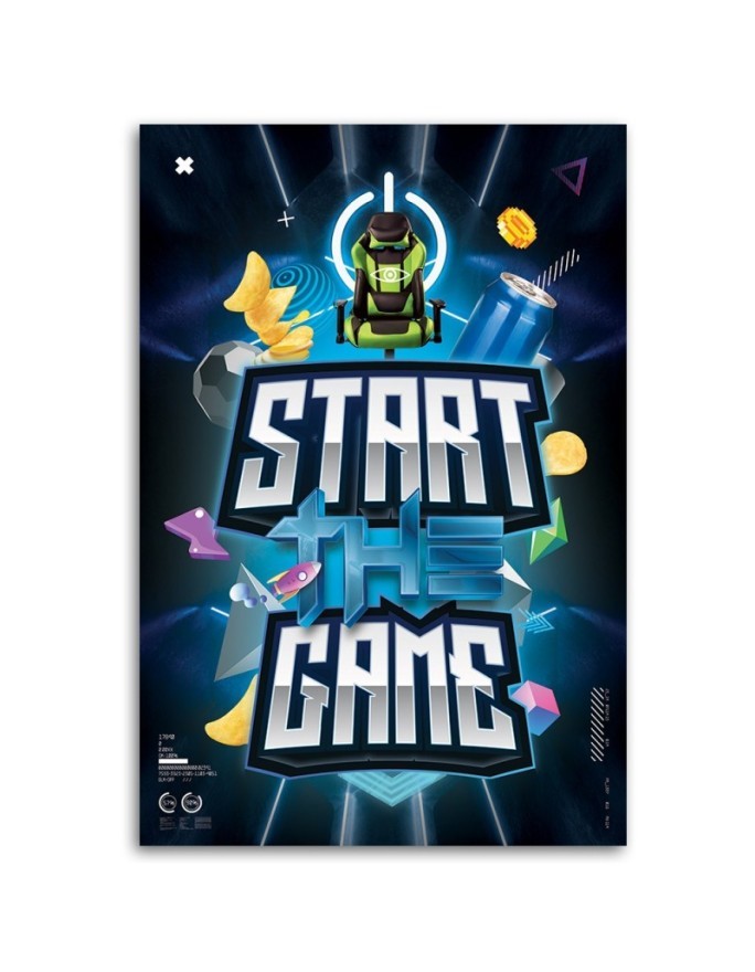 Canvas prints for teenager's room - Start game lettering for gamers | FEEBY