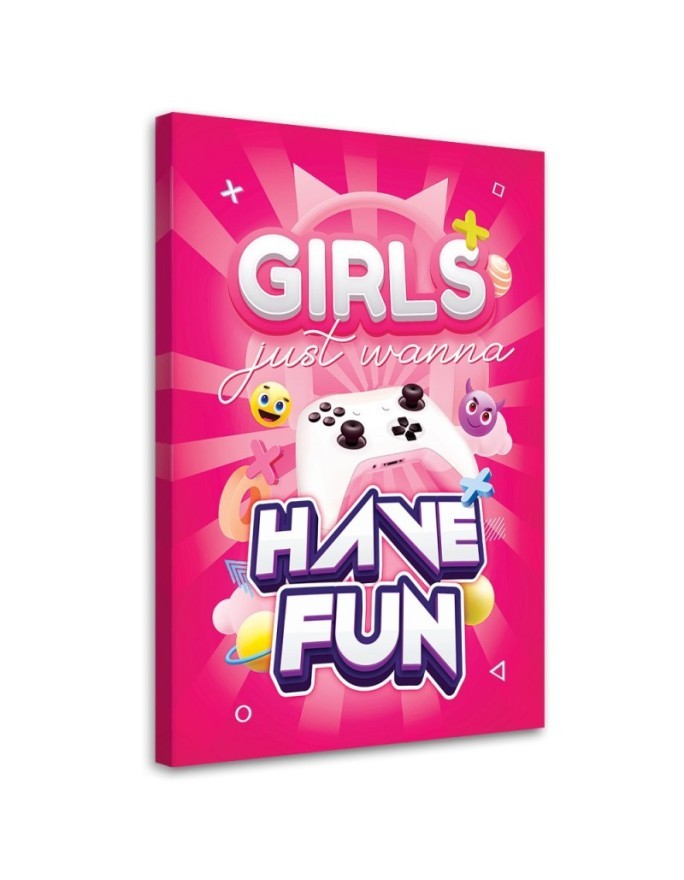 Canvas prints for a teenager's room - Gaming lettering for women | FEEBY