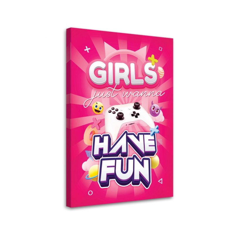 Canvas prints for a teenager's room - Gaming lettering for women | FEEBY