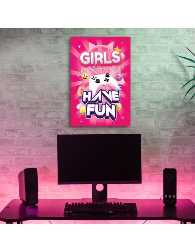 Canvas prints for a teenager's room - Gaming lettering for women | FEEBY