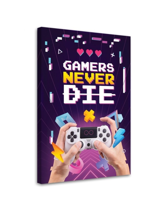 Canvas prints for a teenager's room - Gamers never die | FEEBY