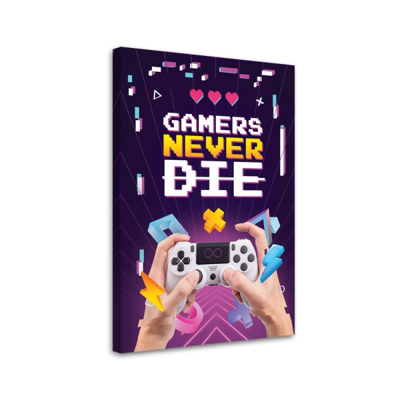 Canvas prints for a teenager's room - Gamers never die | FEEBY