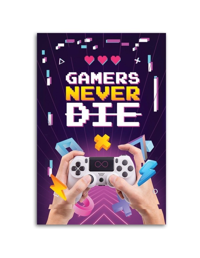 Canvas prints for a teenager's room - Gamers never die | FEEBY