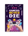 Canvas prints for a teenager's room - Gamers never die | FEEBY