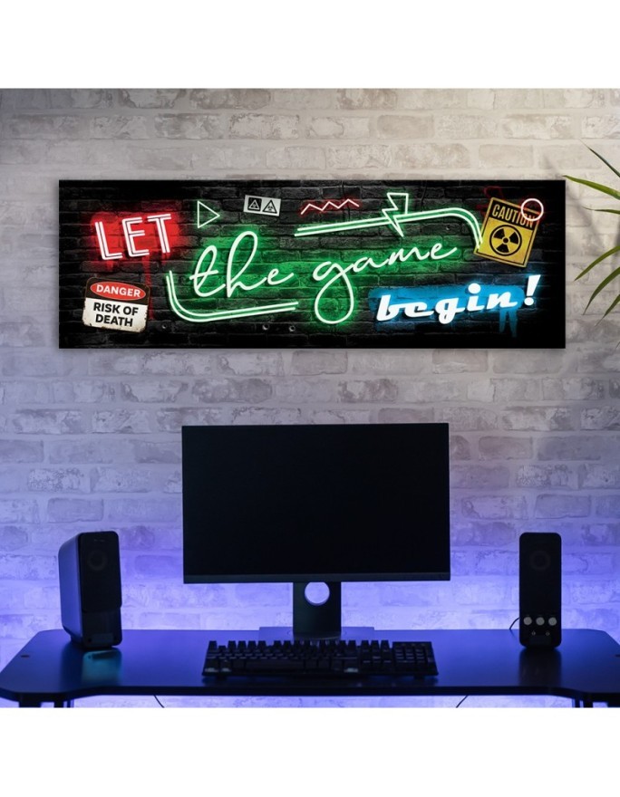 Wallpapers - Neon gaming inscription | FEEBY