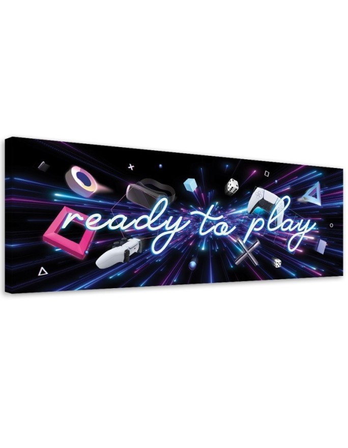 Gaming Canvas prints - Ready to play lettering | FEEBY