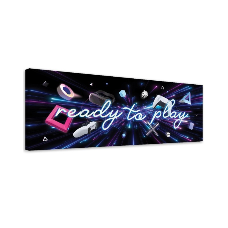 Gaming Canvas prints - Ready to play lettering | FEEBY