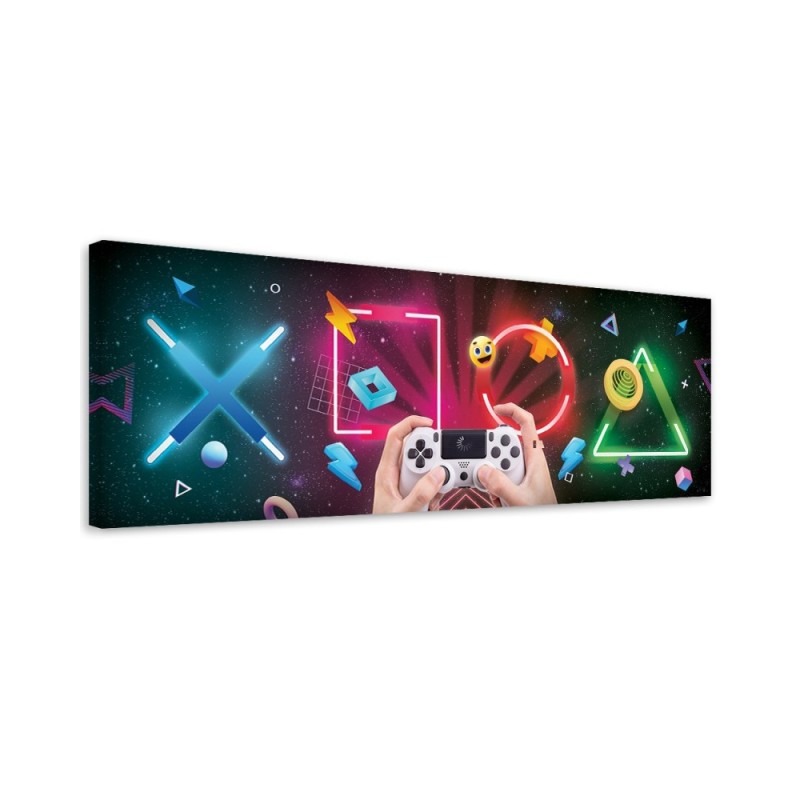 Canvas prints for a teenager's room - Buttons and game controller | FEEBY