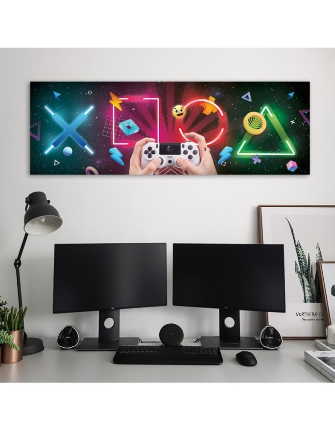 Canvas prints for a teenager's room - Buttons and game controller | FEEBY