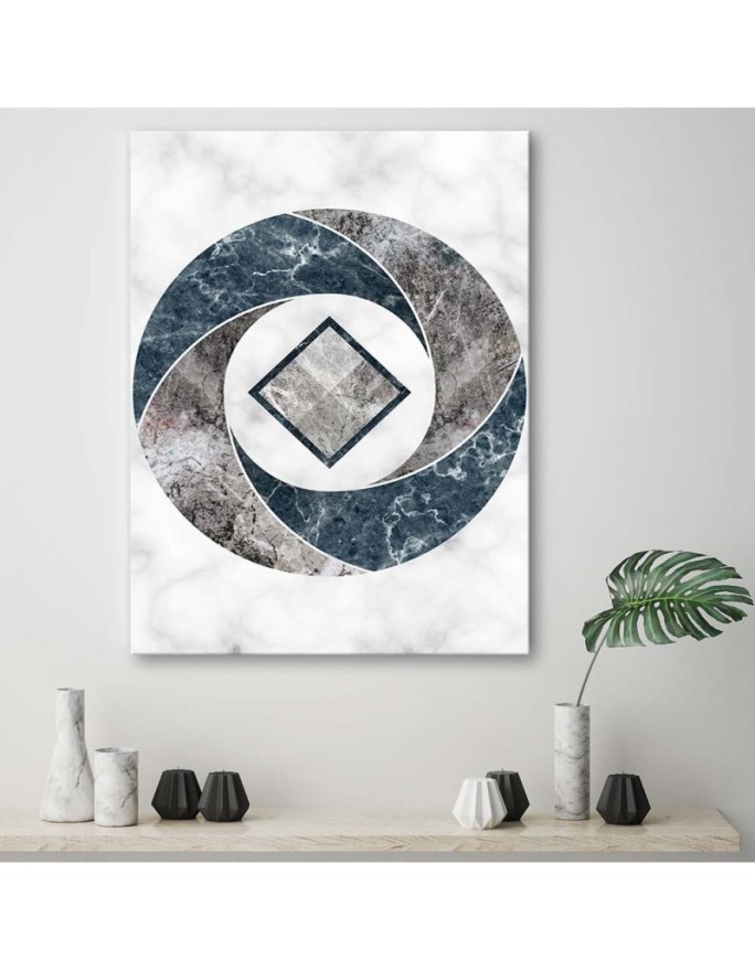 Stylish Canvas paintings for living room - Geometric abstract marble | FEEBY