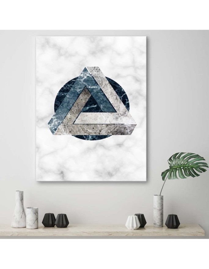 Modern Canvas paintings for living room - Geometric abstraction marble | FEEBY