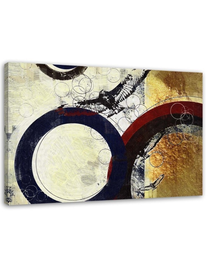 Abstract Canvas painting for living room - Modern circles | FEEBY