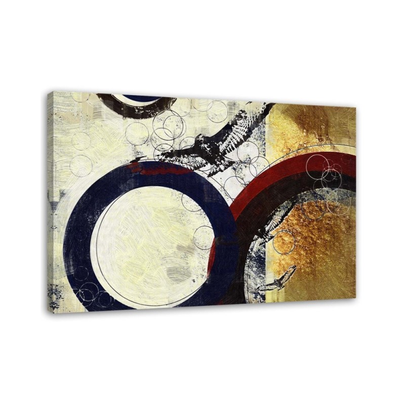 Abstract Canvas painting for living room - Modern circles | FEEBY
