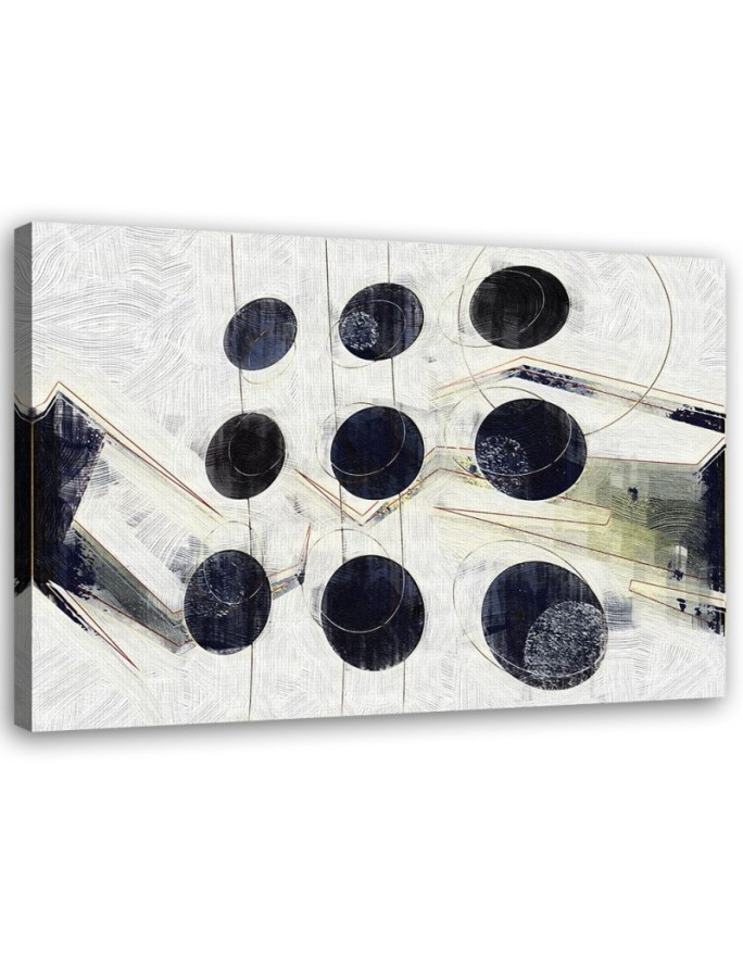 Wall Canvas painting - Abstract circles for office | FEEBY