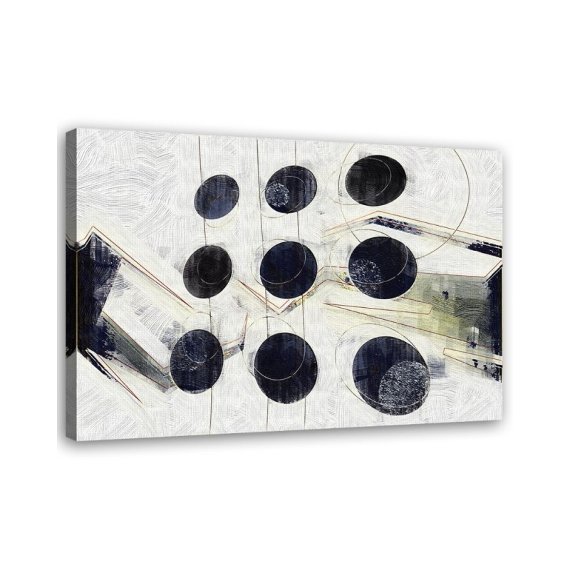 Wall Canvas painting - Abstract circles for office | FEEBY