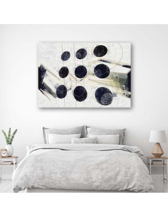 Wall Canvas painting - Abstract circles for office | FEEBY