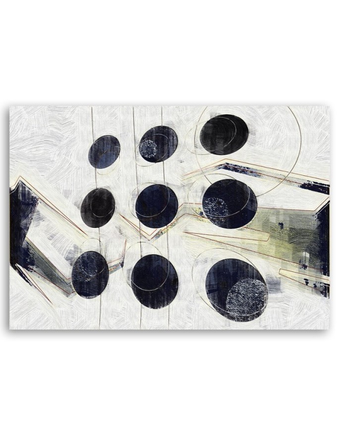 Wall Canvas painting - Abstract circles for office | FEEBY