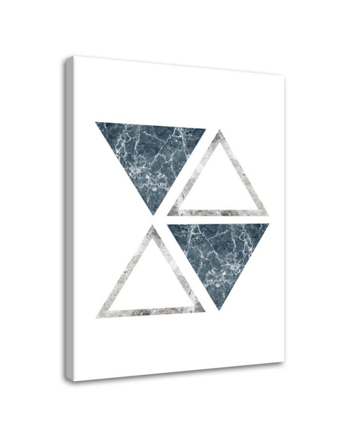 Canvas prints for living room - Abstract marble triangles | FEEBY