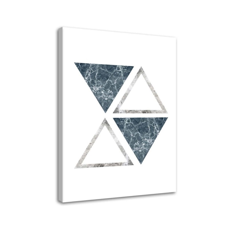 Canvas prints for living room - Abstract marble triangles | FEEBY
