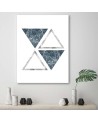 Canvas prints for living room - Abstract marble triangles | FEEBY
