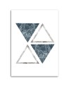 Canvas prints for living room - Abstract marble triangles | FEEBY