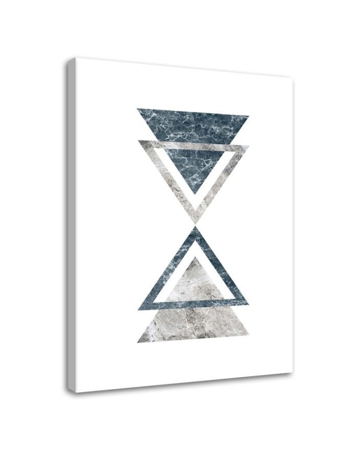 Canvas print - Abstract with marble triangles | FEEBY