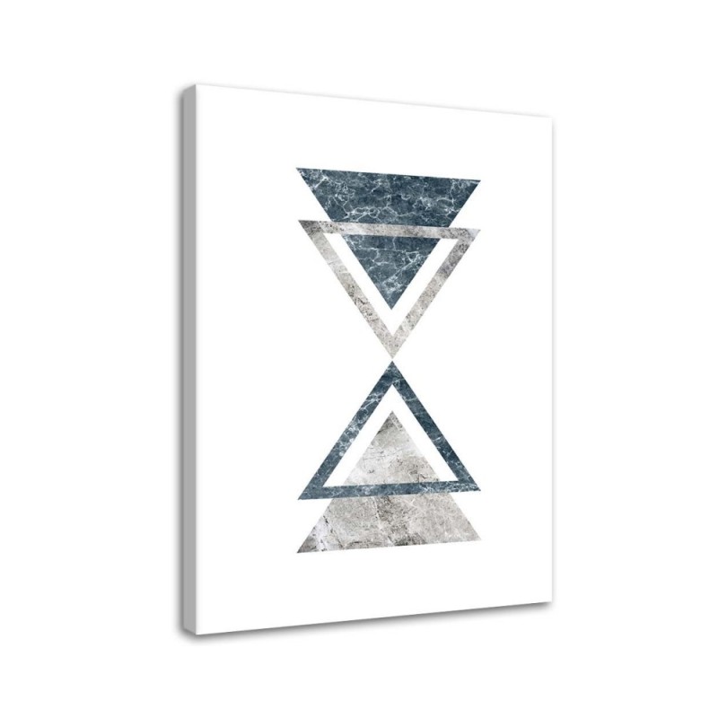 Canvas print - Abstract with marble triangles | FEEBY
