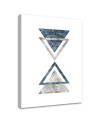 Canvas print - Abstract with marble triangles | FEEBY