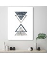 Canvas print - Abstract with marble triangles | FEEBY