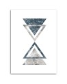 Canvas print - Abstract with marble triangles | FEEBY