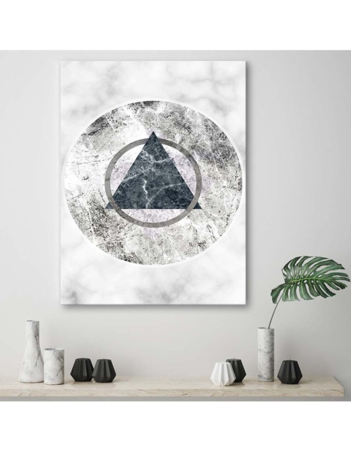 Wall Canvas painting - Geometric figures marble | FEEBY